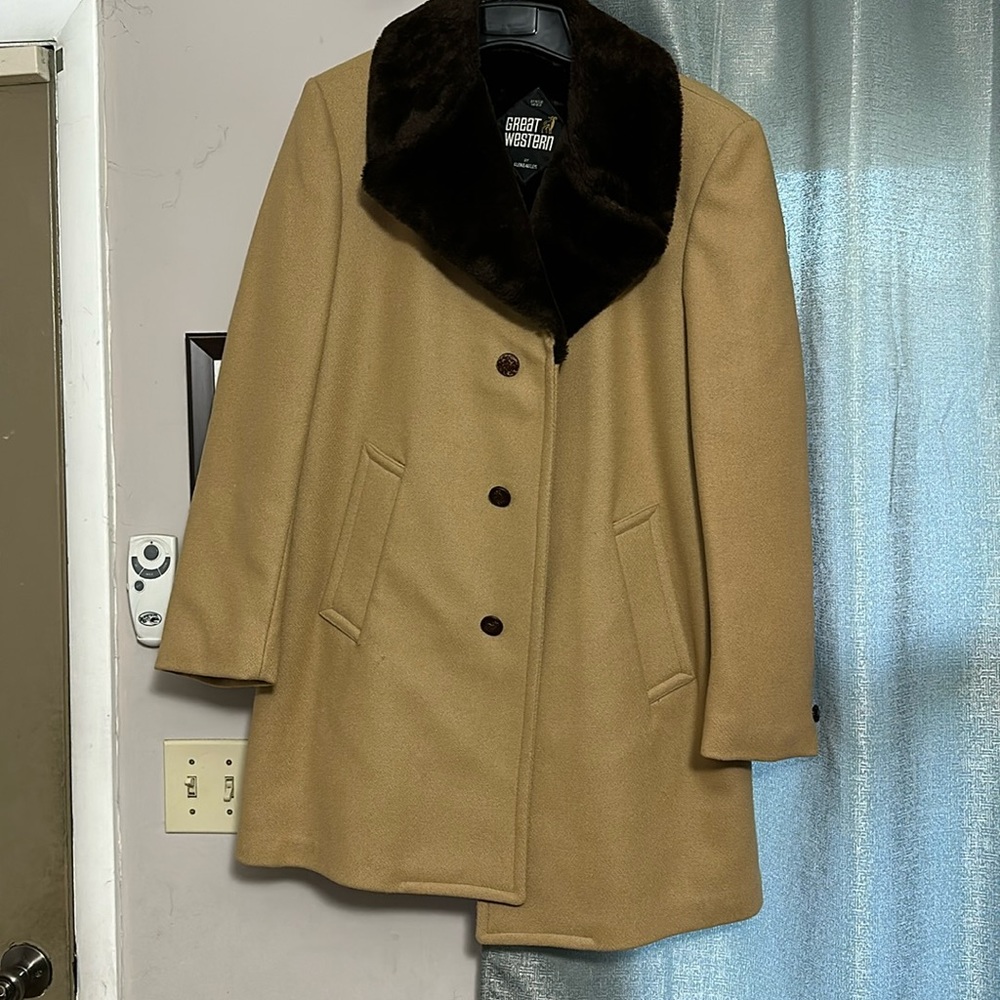 Vintage Men’s Tan Heavy Coat - Great Western by Gleneagels